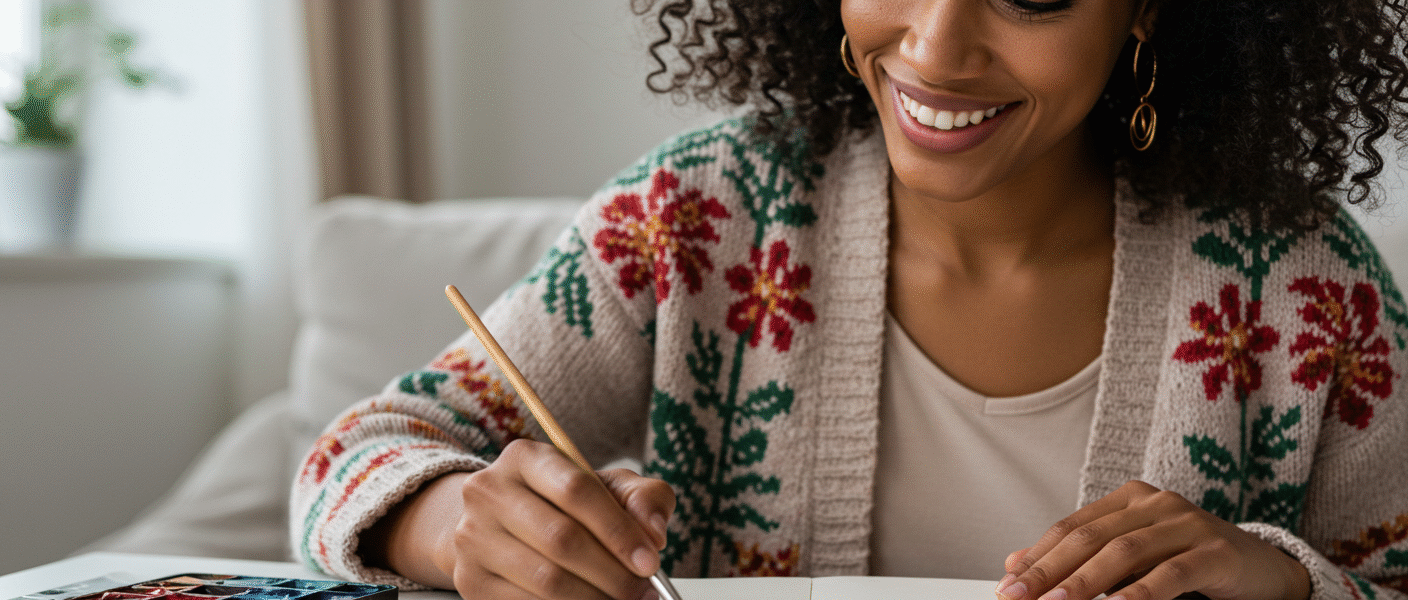 Hobbies criativos como pintar aquarela trazem alegria, diversão e benefícios para a saúde mental.