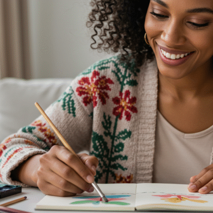 Hobbies criativos como pintar aquarela trazem alegria, diversão e benefícios para a saúde mental.